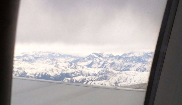 Andes through plane window